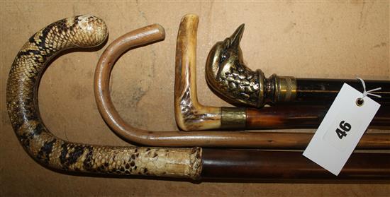 19th Century sword stick & 3 others